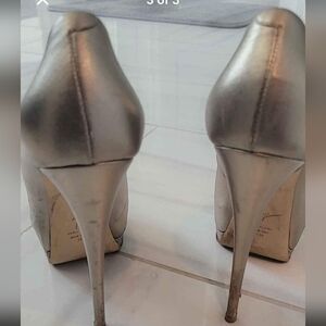 Giuseppie Zanotti pewter gold high heels